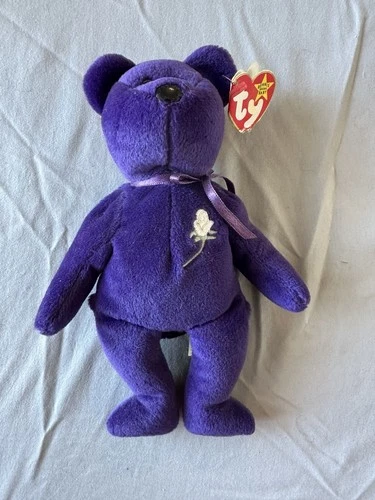 Ty Beanie Babies Princess Diana Bear Toy 1997 Vintage Rare
