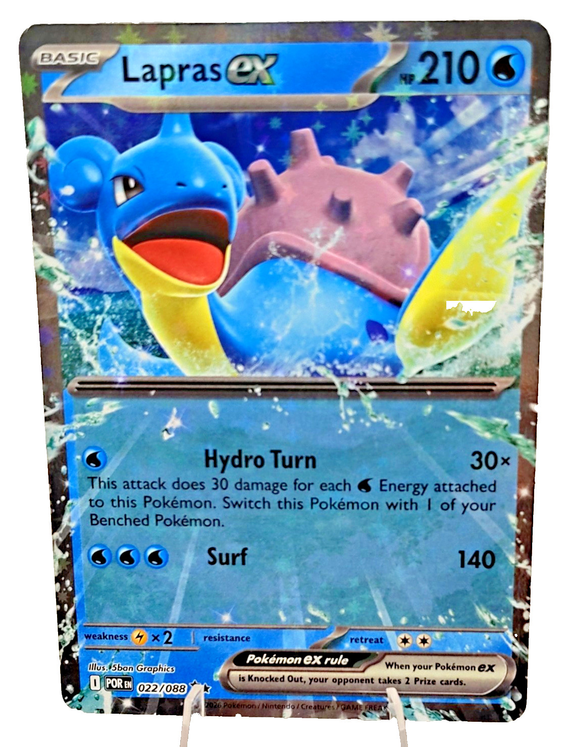 Lapras ex 022/088 Pokemon GO Holo English 210HP Double Rare Pokemon TCG