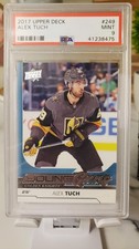 Alex Tuch RC PSA 9 2017-18 Upper Deck Series 1 Young Guns Rookie Card 249. rookie card picture