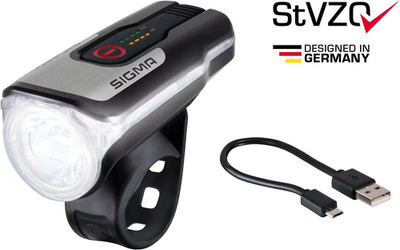 Sigma Fahrrad-Scheinwerfer AURA 80 LED akkubetrieben Schwarz NEU & OVP Original