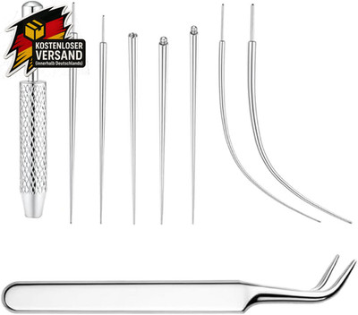 Piercing Set 16G 18G Edelstahl Taper Insertion Nadeln für Ohr Nase Lippe Bauch