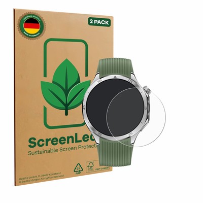 2x ScreenLeaf Displayschutzfolie für OnePlus Watch 3 nachhaltig verpackt