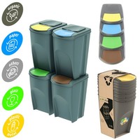 MüLleimer- 4Er Set MüLltrennungssystem - Set Aus 4X35L Abfalleimern In Grau