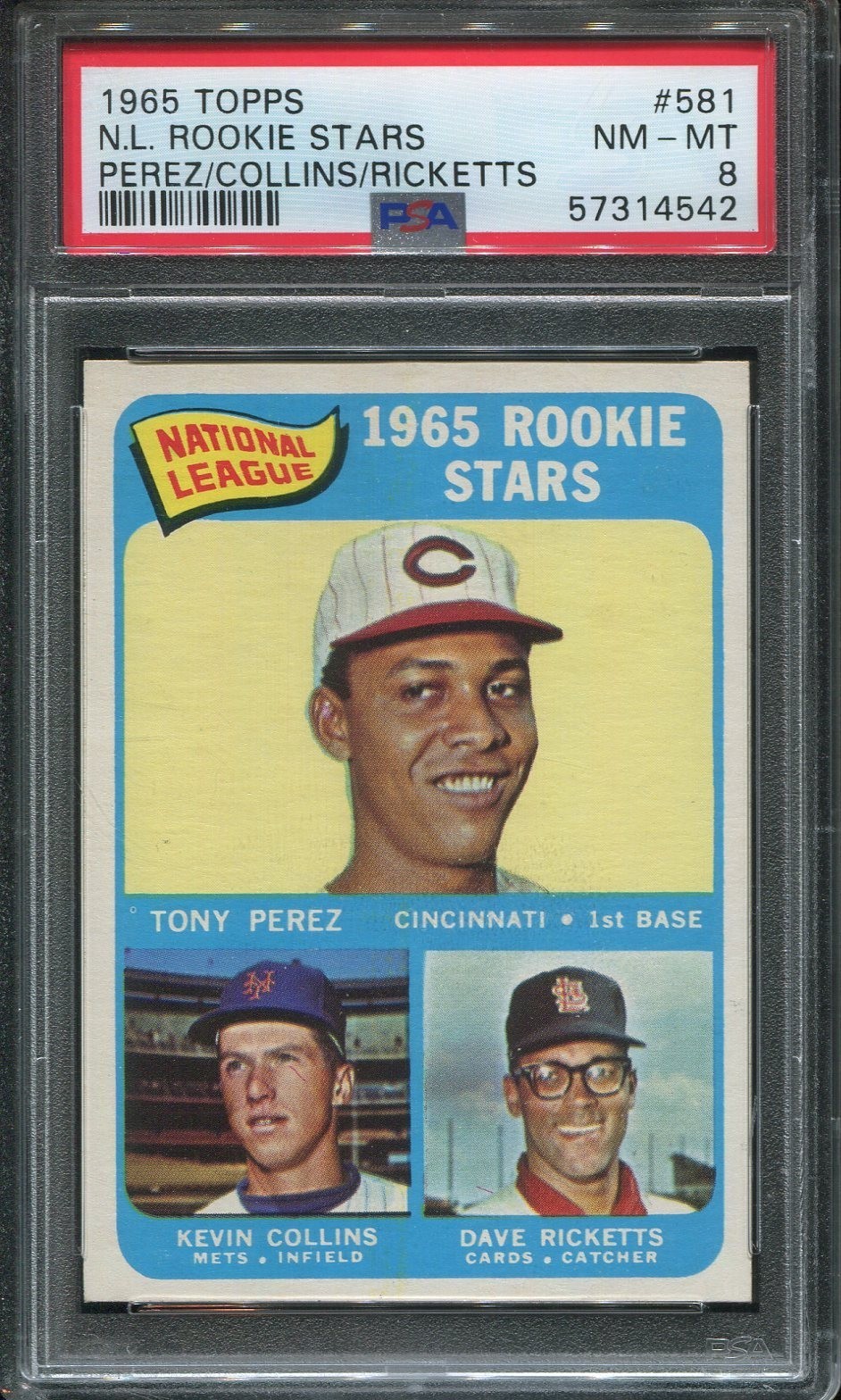 1965 Topps #581 Tony Perez Rookie psa 8 Nm-Mt HOF