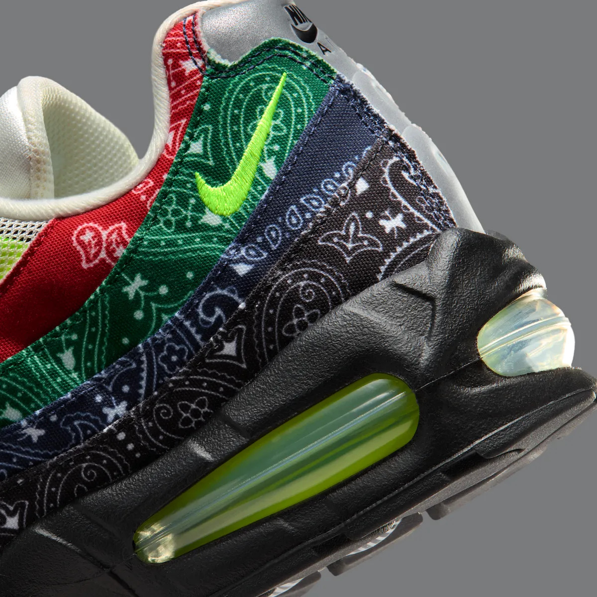 Nike Air Max 95 OG SP Neon Paisley Bandana Sail Volt Red IQ0620