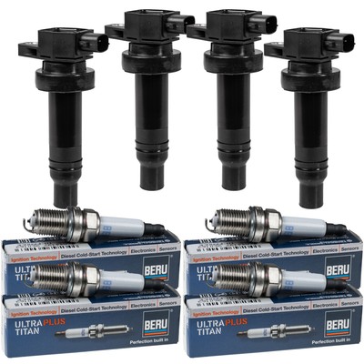 4x NTY Zündspule + BERU Zündkerze für Hyundai i30 FD 1.4 KIA Cee'D Schrägheck
