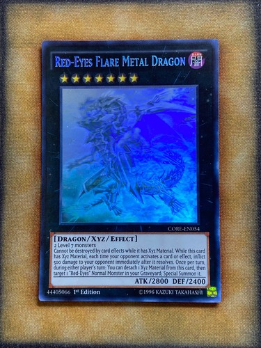 Red-Eyes Flare Metal Dragon [Ghost Rare 1st Edition] CORE-EN054 YuGiOh Clash of Rebellions card