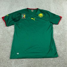Cameroon Shirt Mens Large Green Limited Edition 2011 Soccer Jersey Performance