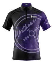Custom Name Hammer Purple Bowling Jersey Shir...