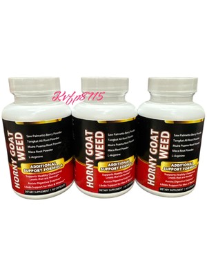 3 Pack Horny Goat Weed with Maca Root, Sexual Enhancer Men & Women Supplement