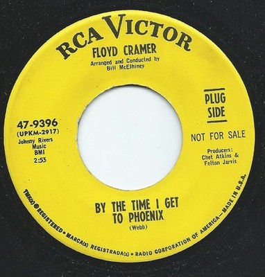 Floyd Cramer - By The Time I Get To Phoenix - Used Vinyl Reco - Promo - G8100z