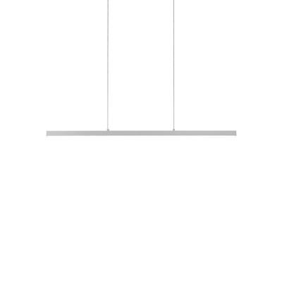Kuzco Vega 45'' LED Linear Pendant, Nickel/White Acrylic Diffuser - LP10345-BN