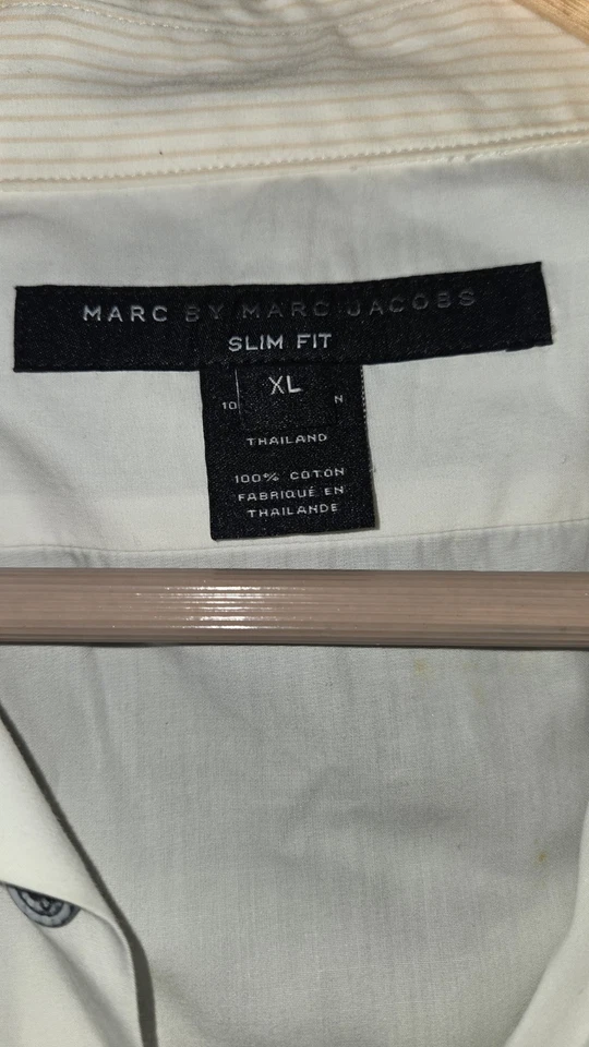 Camisa Marc by Marc Jacobs Blanca Calce Ajustado XL - Estilo de Diseñador Minimalista Foto 2 de 3