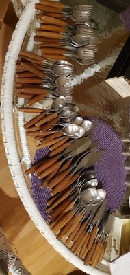 Vintage 83 piece Dansk ''Fjord'' Flatware Quistgaard Germany