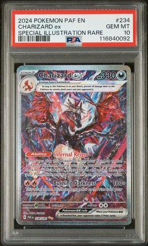 Charizard EX 234/091 PSA 10 paldean Fates Pokemon Card Game \*2