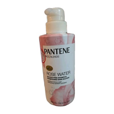New Pantene Pro V Rose Water Sulfate Free Shampoo 10.1 fl oz Pump Bottle