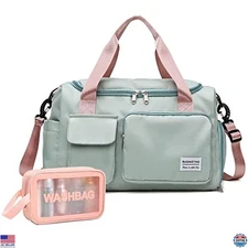 Chic Women's Small Gym Bag - Stylish Duffle with Shoe Compartment for Weekender