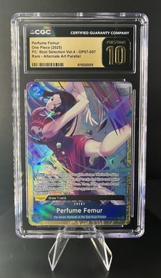Marvel マルベル Fragrant　Check　Onepiece 2025 ONE PIECE CCG PERFUME FEMUR RARE ALT ART OP07-057 CGC 10