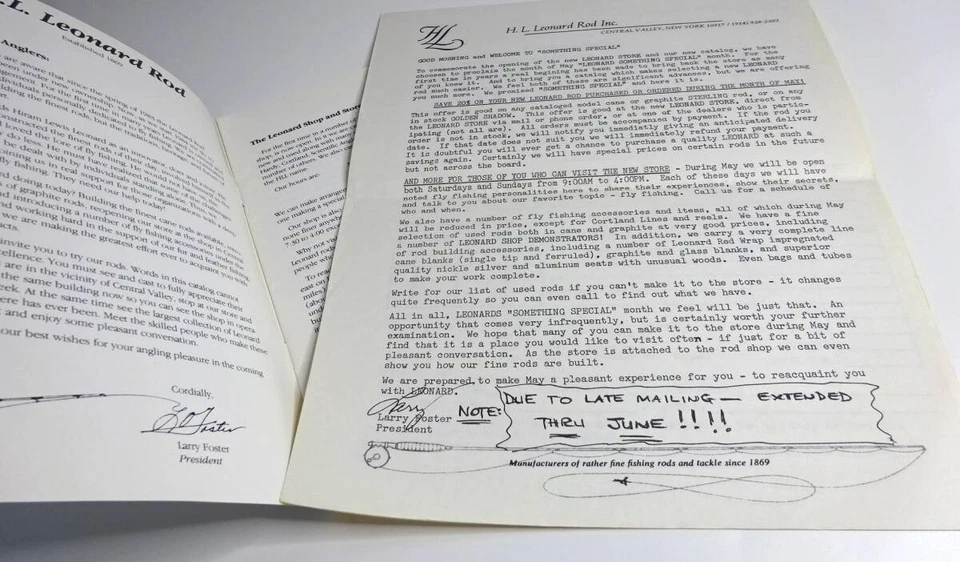 H.L. Catálogo de cañas de mosca Leonard 1984 equipo de pesca con mosca de bambú usado Foto 3 de 4