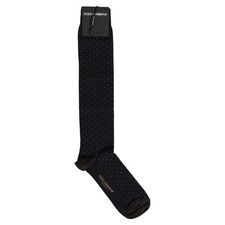 DOLCE & GABBANA Socks Men Black Cotton Polka Dot Over The Calf One Size 120usd