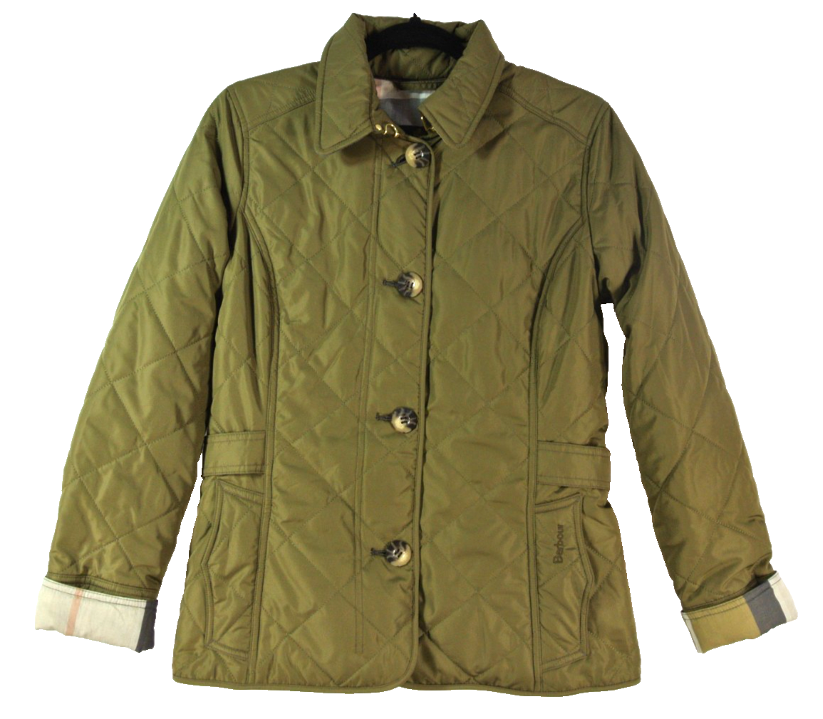 Barbour ジャケット 42 オリーブグリーン NEW, Barbour Women's Nelson Quilt Jacket in Olive Green- Size 4 US