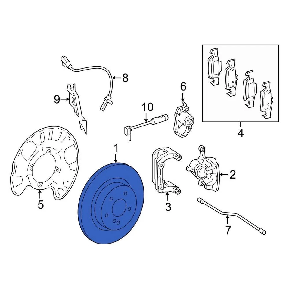 For Mercedes-Benz GLE43 AMG 17-19 Mercedes-Benz Front Disc Brake Rotor - Image 3 of 3