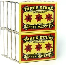 Three Stars Safety Matches 10 Pack