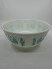 Vintage Pyrex Amish Butterprint Turquoise White Mixing Bowl #403 2 1/2 Qt