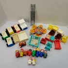 Fisher Price Little People Lot of 32 various pieces furniture vehicles vintage