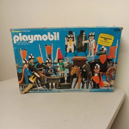 Vintage Playmobil System Knights Super Deluxe Set 1304 SCHAPER 1980’s