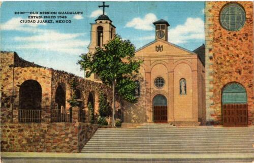 CPM AK Ciudad Juarez. Old Mission Guadalupe. Established 1549 MEXICO (661832) - Bild 1 von 2