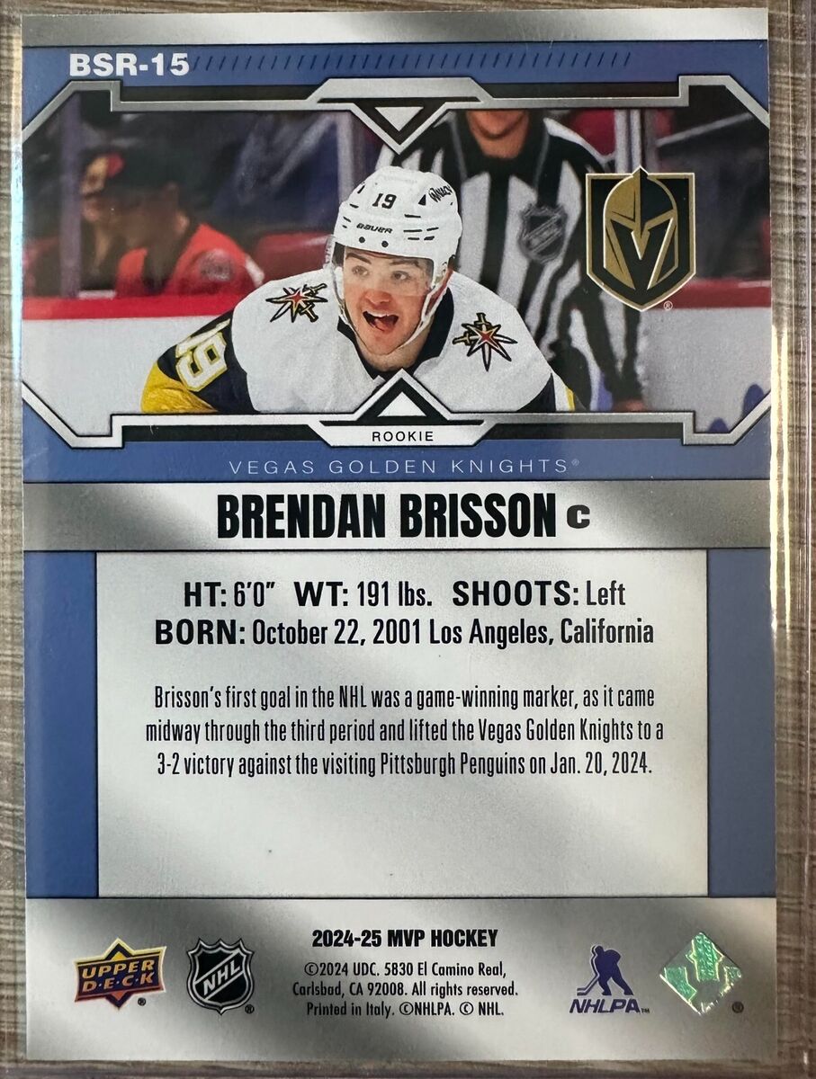 2024-25 UPPER DECK MVP BRENDAN BRISSON SSP PHOTO VARIANTS RC 2024-25 UPPER DECK MVP BRENDAN BRISSON SSP PHOTO VARIANTS RC