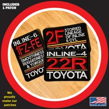 Toyota heritage engines Embroidered Patch For Vintage Toyota Lovers
