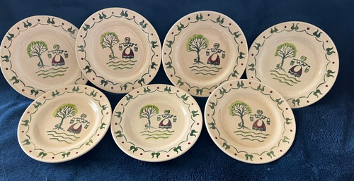 7 Metlox Poppytrail Homestead Provincial 6 1/2" Bread Plates Older Mark