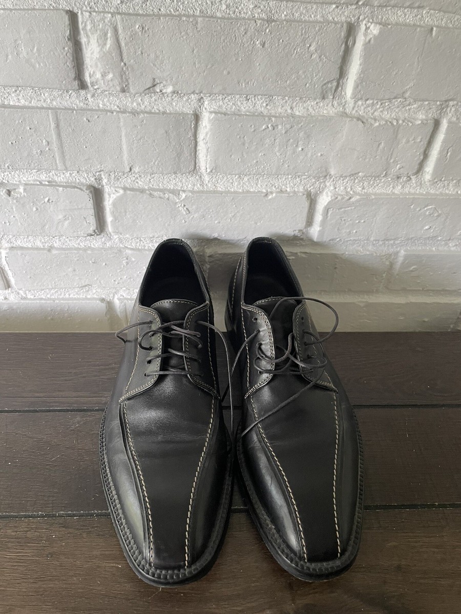 HUGO BOSS Black Lace Up Leather Dress Shoes Oxford Men display picture 2