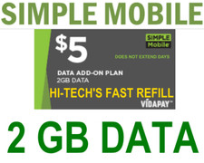  5 SIMPLE MOBILE   DATA ADD-ON   FASTEST   DIRECT TO YOUR PHONE FAST