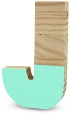 La Lluna 0209000-J Semilacquered Pine Letter J Mint New Unused UK