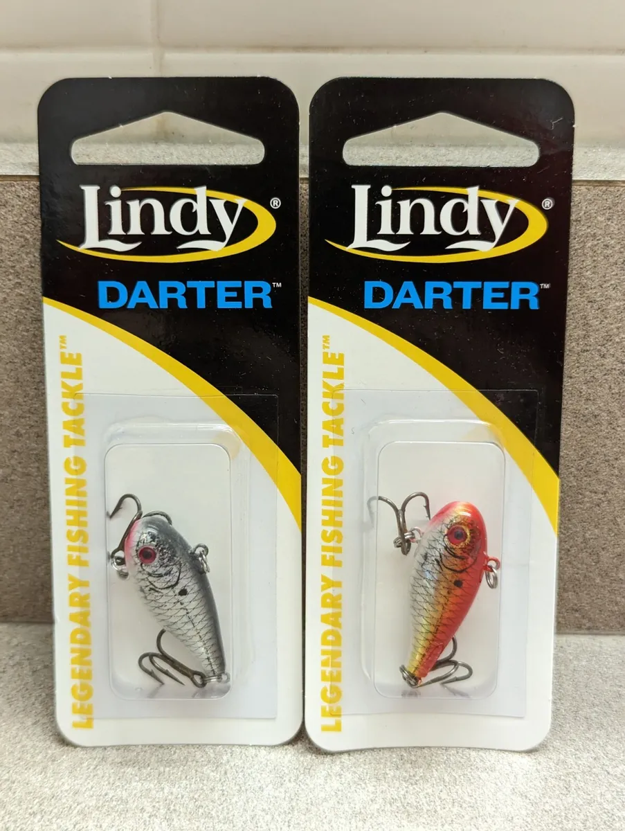 Lot of 2 Lindy Darter Lures 1/8oz 1 1/3 Shad & Redtail White Bass Crappie  Perch