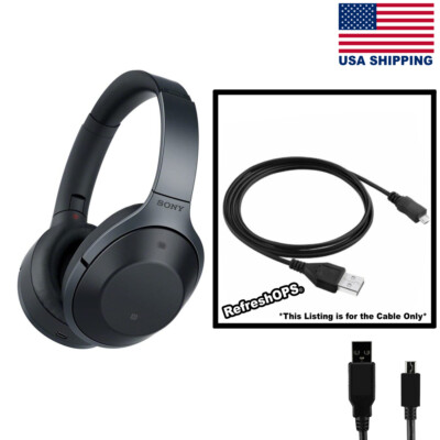 Sony MDR-1000X Wireless Headphones USB Cable Transfer Cord Replacement 