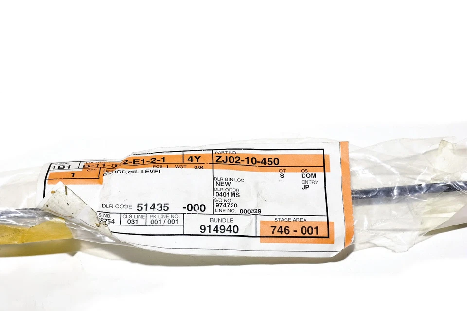 Varilla de medición medidor de nivel de aceite de motor Mazda 2 2011-2014 original OEM ZJ02-10-450 Foto 4 de 4