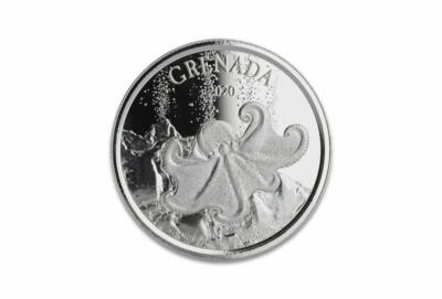 グレナダ 1オンス銀貨(2020年,タコ)　② グレナダ 1オンス銀貨(2020年,タコ) ② 2 Dollars - Elizabeth
