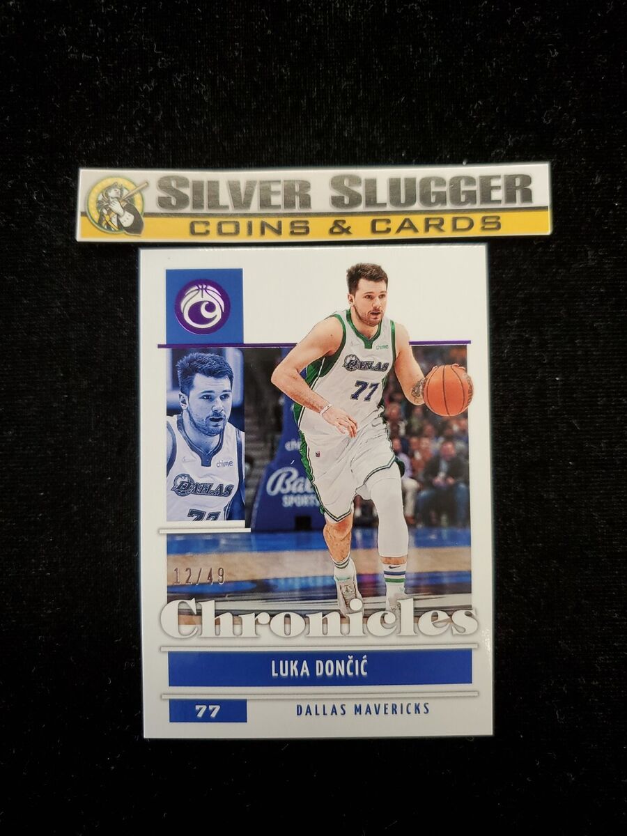 2021-22 Luka Doncic Panini Chronicles Base #2 Purple /49 2021-22 Luka Doncic Panini Chronicles Base #2 Purple /49