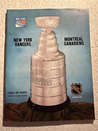 1969 STANLEY CUP Playoffs Program NEW YORK Rangers MONTREAL CANADIANS Super Rare