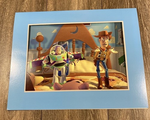 Lithograph Disney’s Toy Story Lithograph Woody Buzz Lightyear Art 1996 11"x14.5" - Picture 2 of 6