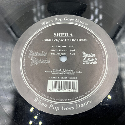 Sheila (3) Electronic Music LP   Total Eclipse Of The Heart Remix Italy 1998