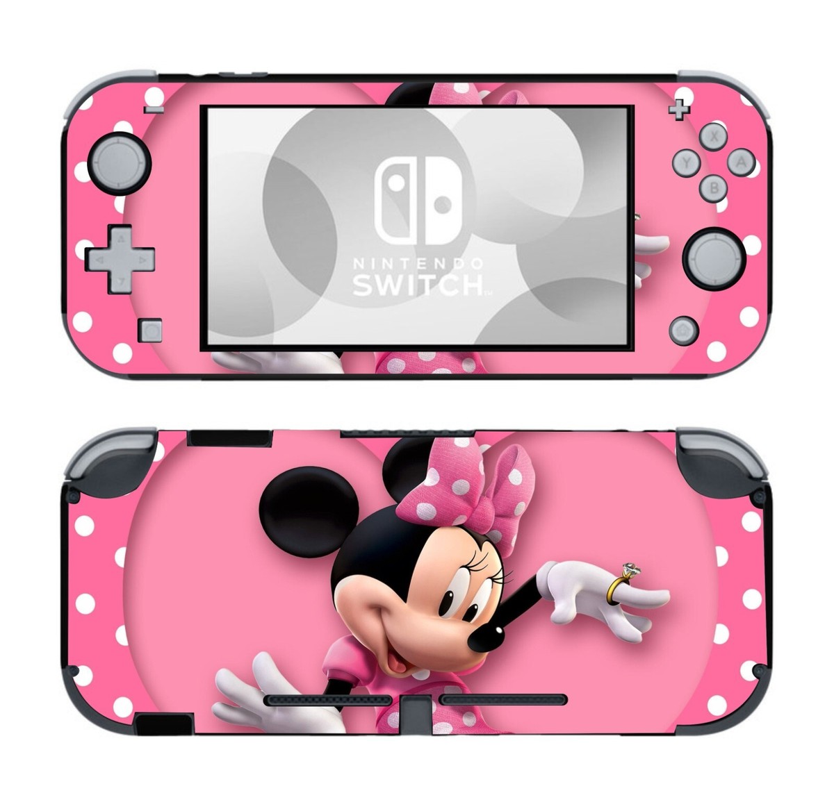 Nintendo Switch Lite ミニーマウスデザイン ピンク MINNIE MOUSE PINK NINTENDO SWITCH LITE STICKERS VINYL DECAL