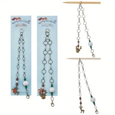 1set 2pcs Alloy Christmas Reindeer Pendant Knitting Row Counter Chains