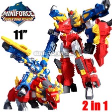 Toys MiniForce Super Dino Power FORCE TRIG Triceratops Rider Robot Knight Figure