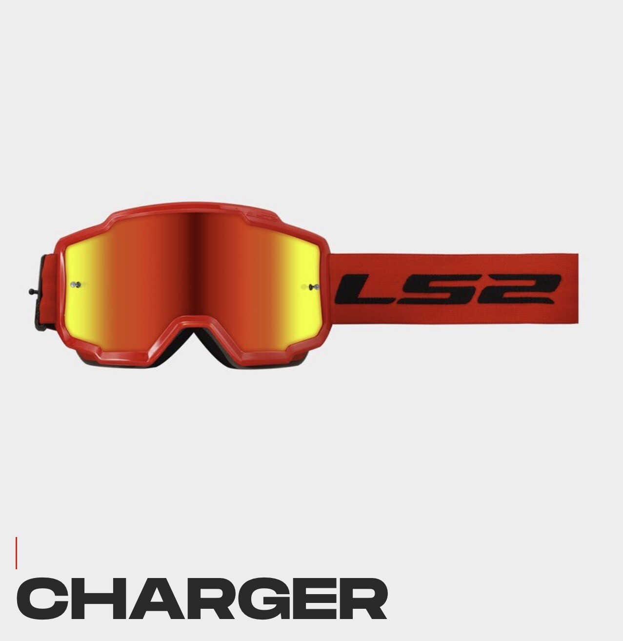 Occhiali MOTO CROSS  LS2 CHARGER RED   Enduro Motard ATV Quad