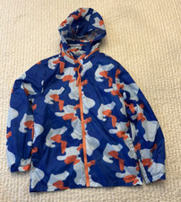 Cat Jack Windbreaker JacketYouth L 12-14 Camo Blue Orange Kids Pocket Hood